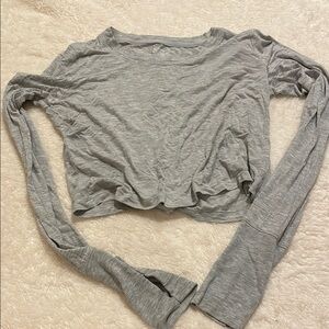 Stylish Gray Women's Crop Top